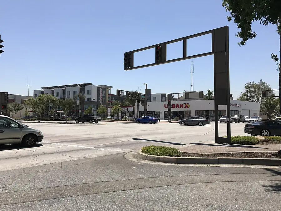 Baldwin Park City Hall complex next to the Metrolink station